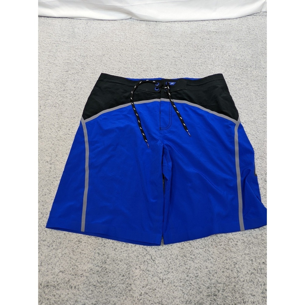 Speedo Tech Bonded Board Shorts Atlantic Blue Swim Trunks Mens 34 Style# 7784001